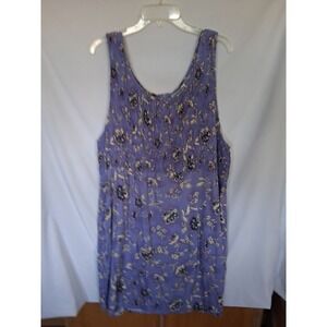 Womans Purple with Flowers Dress